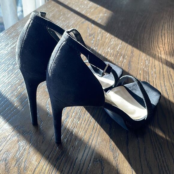 Nine West black rhinestone square toe stiletto heels, NWOT size 9.5 - Picture 4 of 9